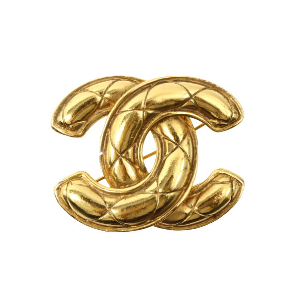 CHANEL マトラッセステッチココマークブローチ｜VINTAGE QOO TOKYO 